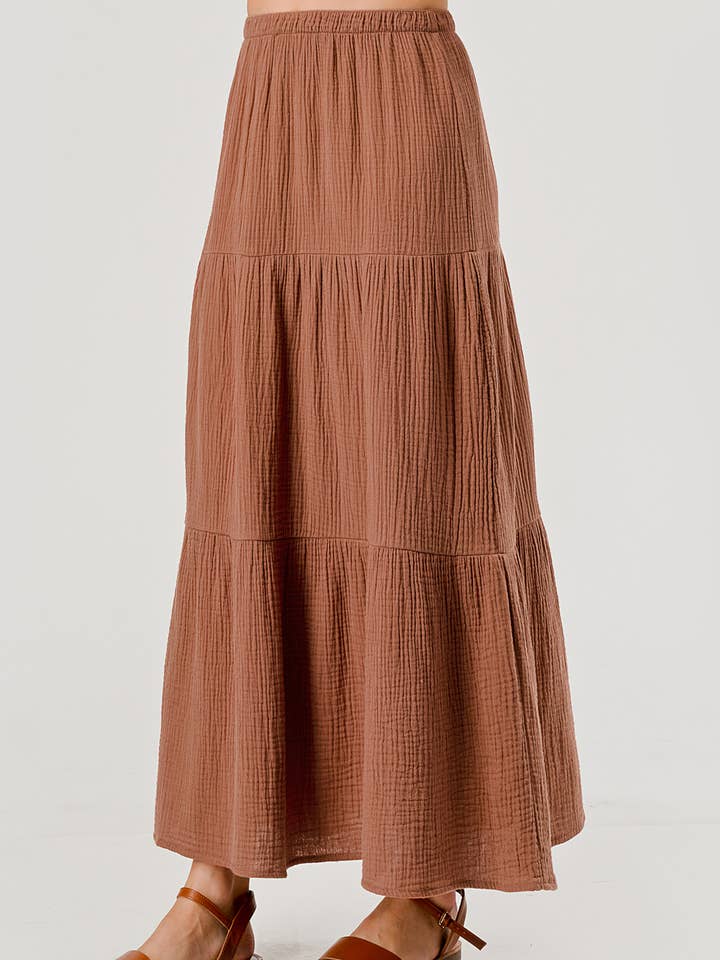 Z Supply Rust Gauze Maxi Skirt (L)