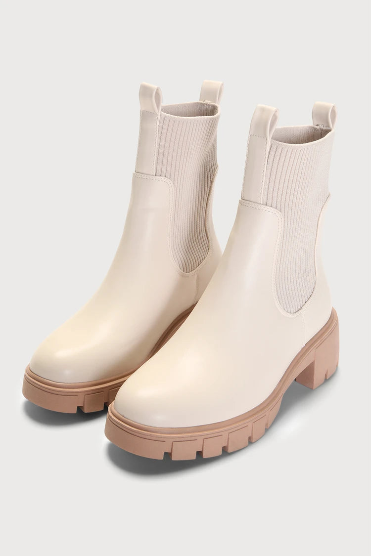 Lulus Cream Chelsea Boots (8)