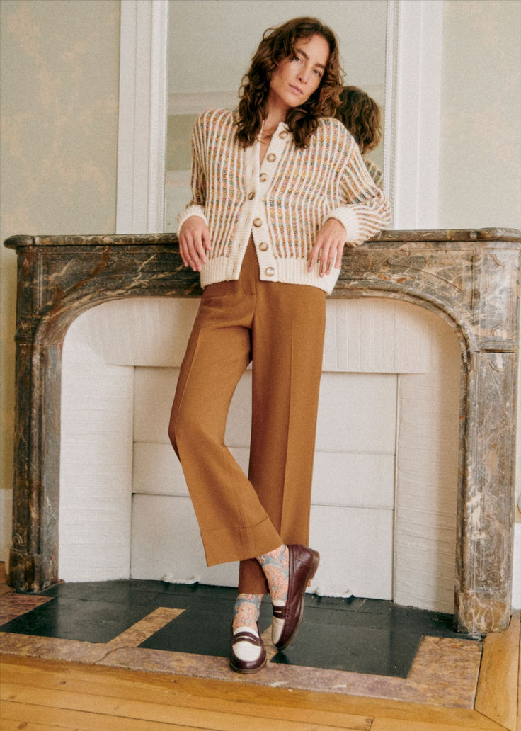 Sezane Damon Camel Trousers (8)
