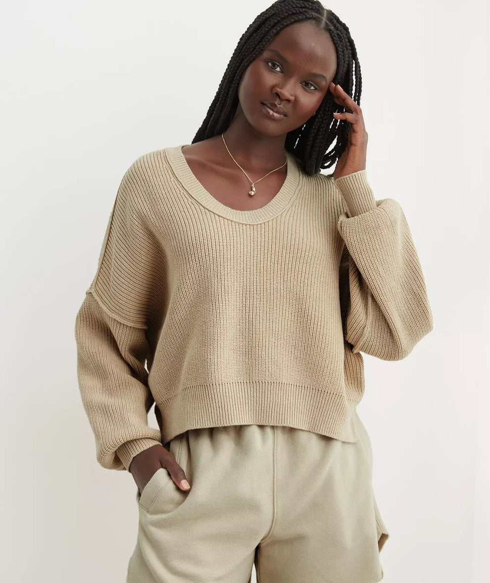 Aerie Oat Cropped Sweater (XS)