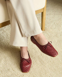 Quince Woven Leather Ballet Flats (6)