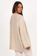 Chunky Cable Knit Cardigan (M)