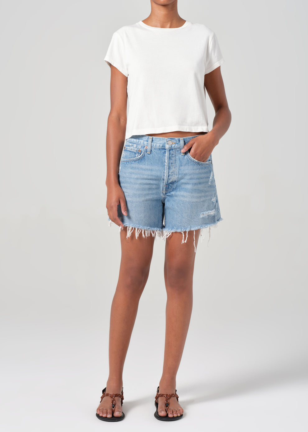 Agolde Parker Denim Shorts (24)