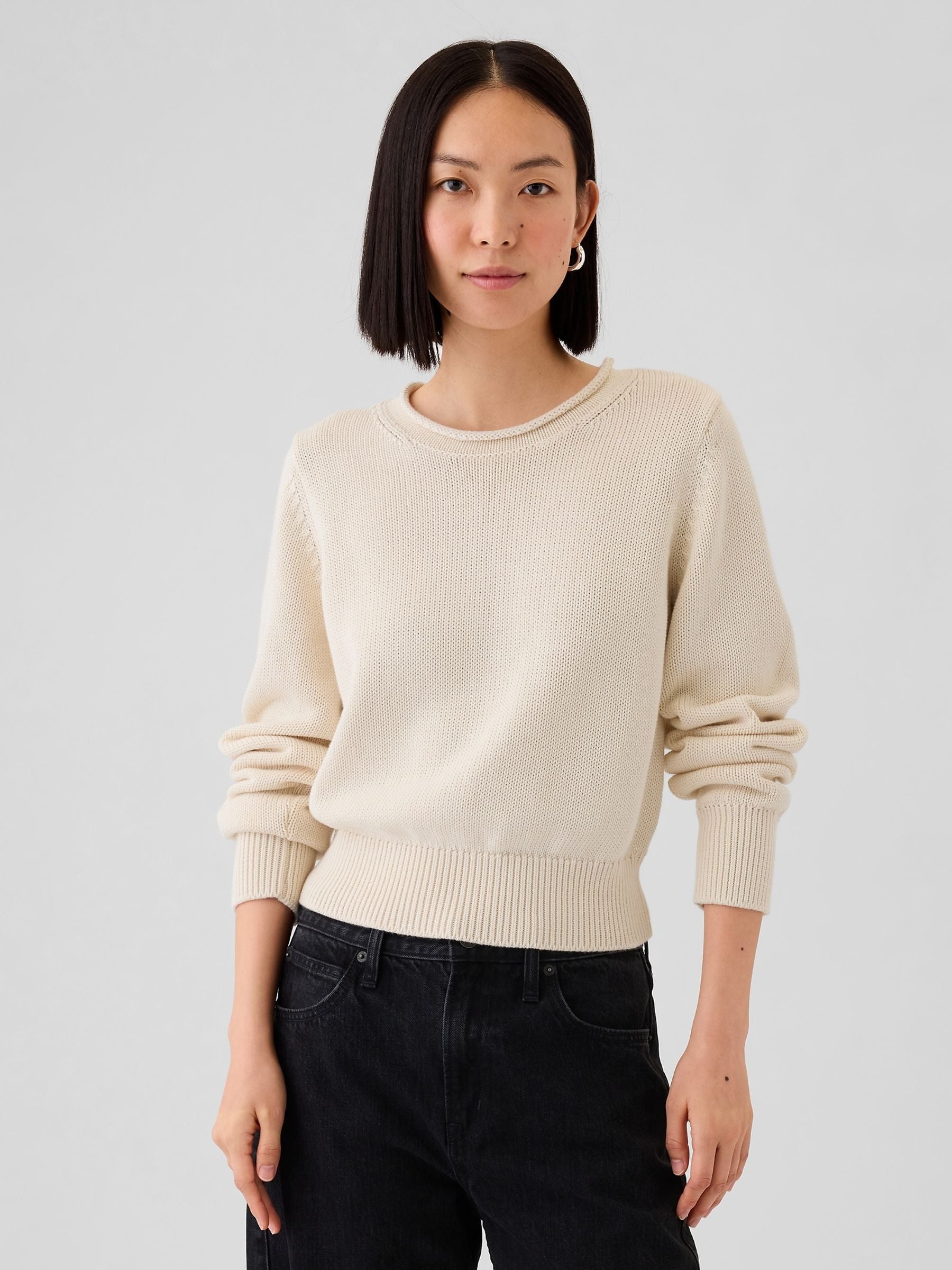 Gap Cream Cotton Rollneck Sweater (S)