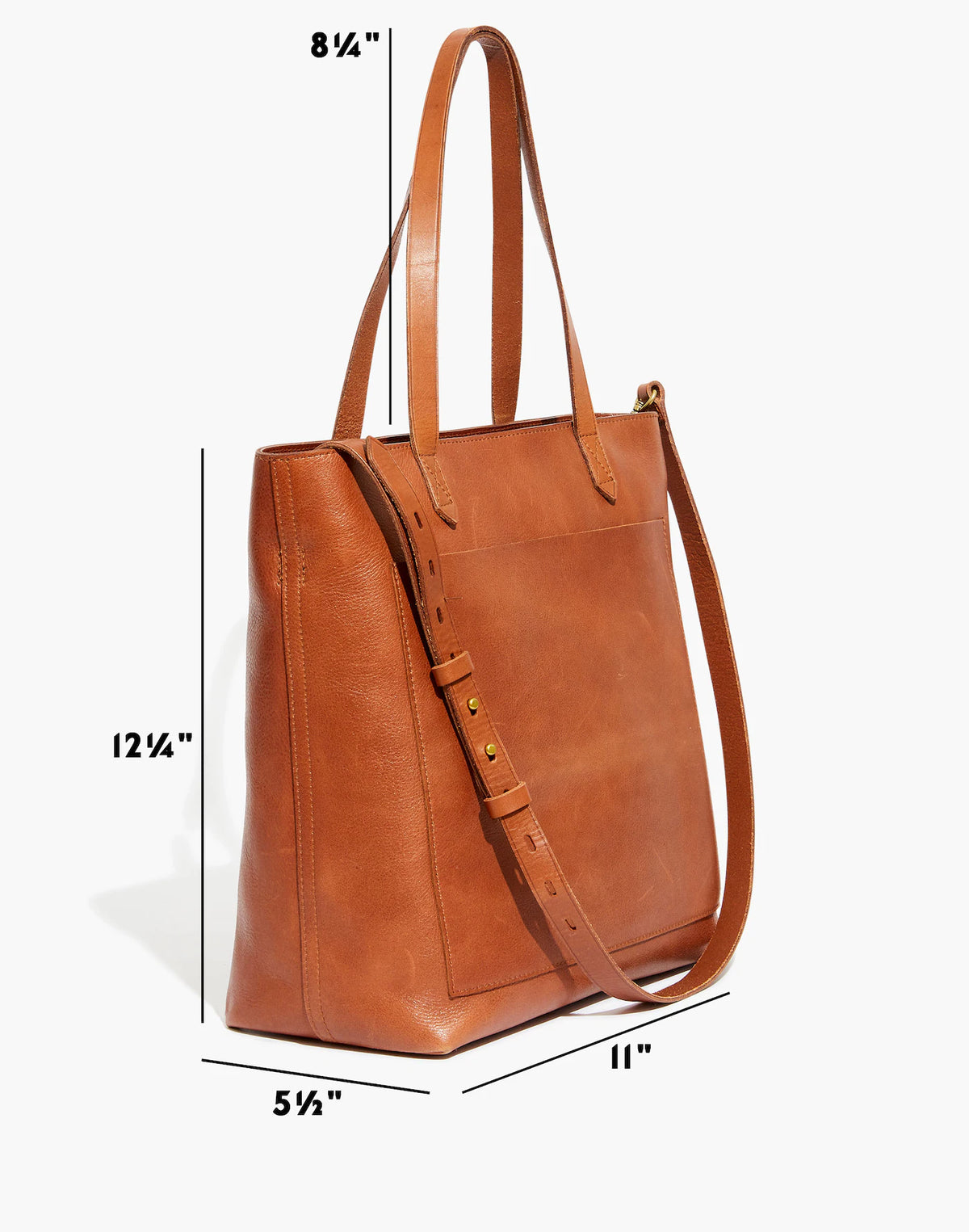 Madewell Brown Leather Tote Bag