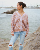 Emory Park Floral Textured Cardigan (L)