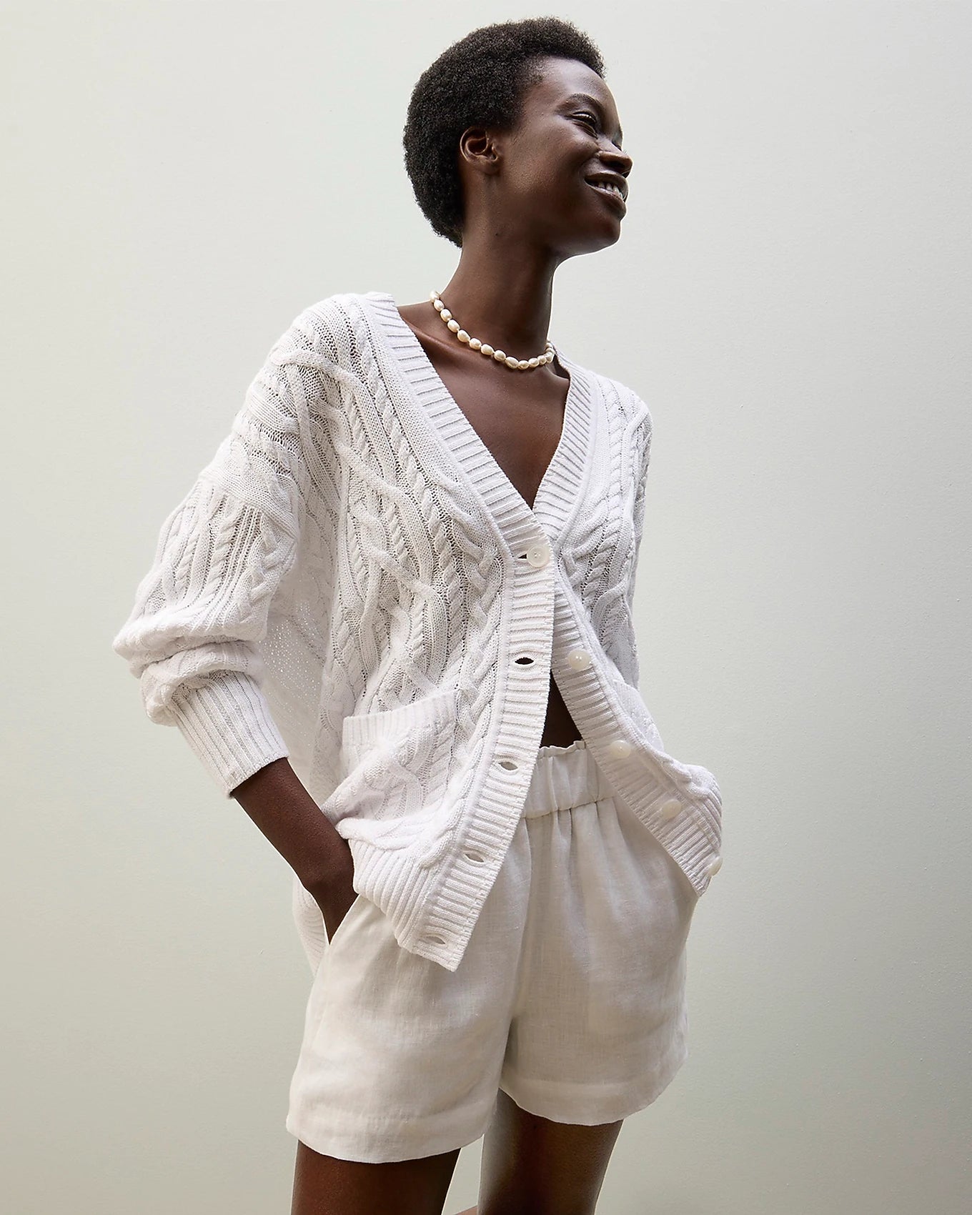 J.Crew Pull On Linen Short in Flax (S)