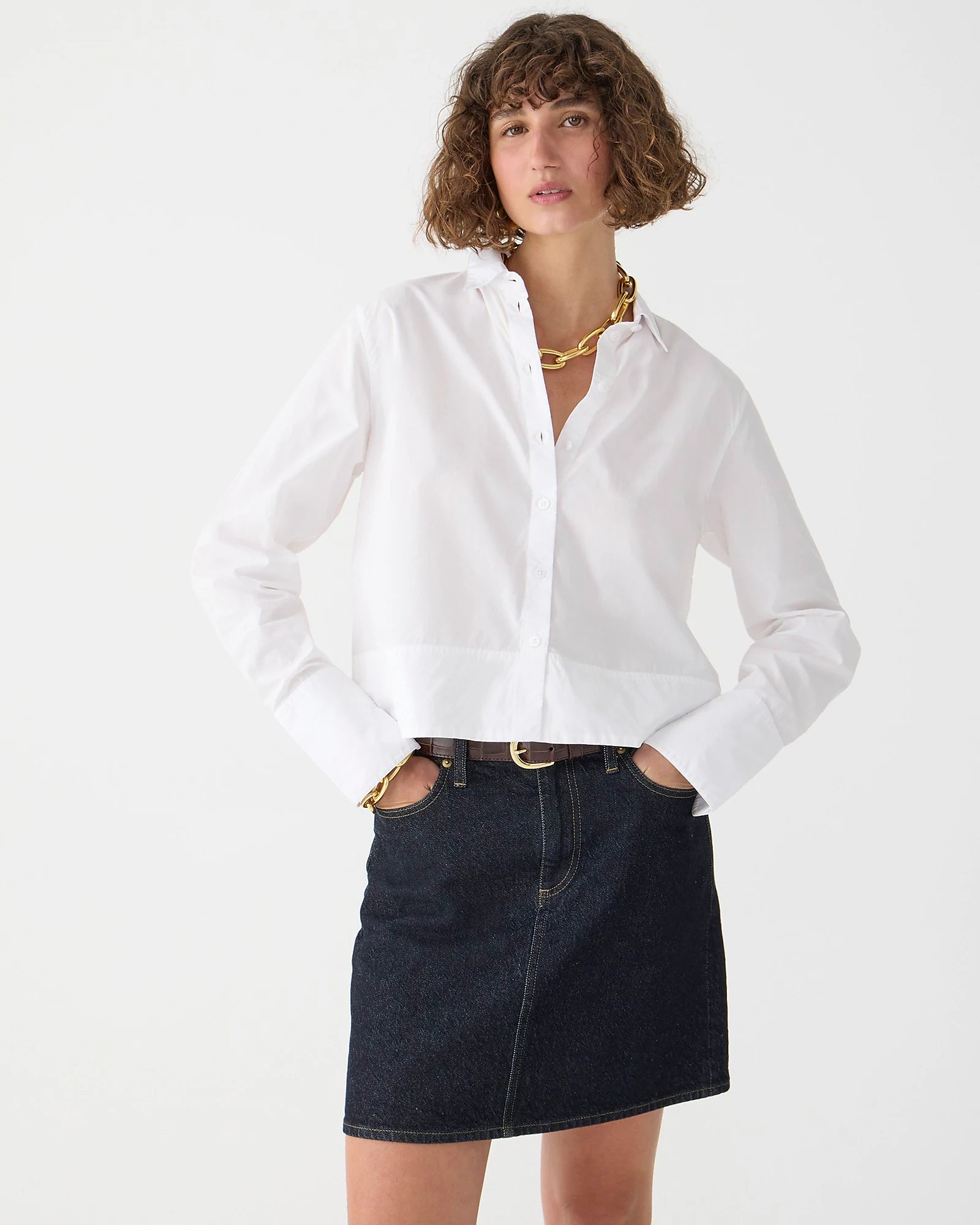 J.Crew Cropped Button Up (8)