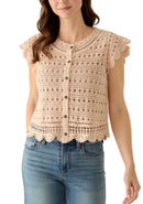 Crochet Knit Cotton Top (XL)