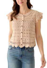 Crochet Knit Cotton Top (XL)