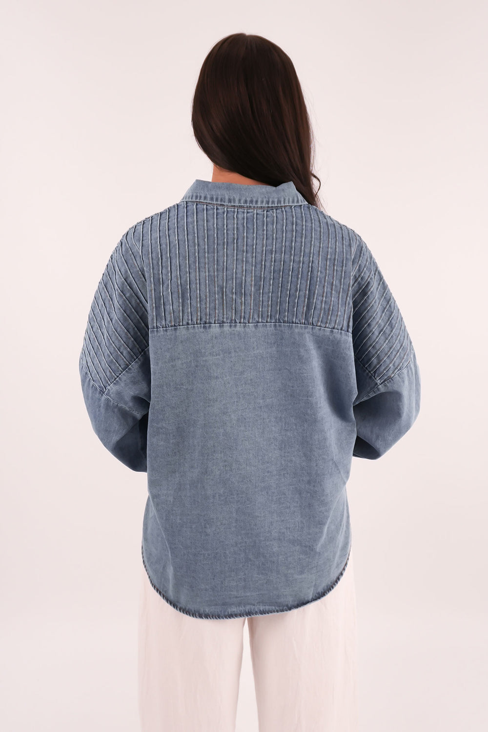 Oversized Denim Shirt Jacket (3X)