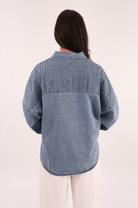 Oversized Denim Shirt Jacket (3X)
