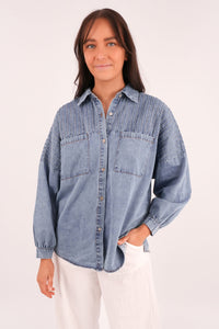 Oversized Denim Shirt Jacket (3X)