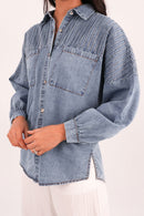 Oversized Denim Shirt Jacket (3X)
