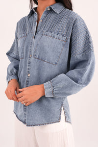 Oversized Denim Shirt Jacket (3X)