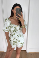 Abercrombie Green Floral Set (S/M)