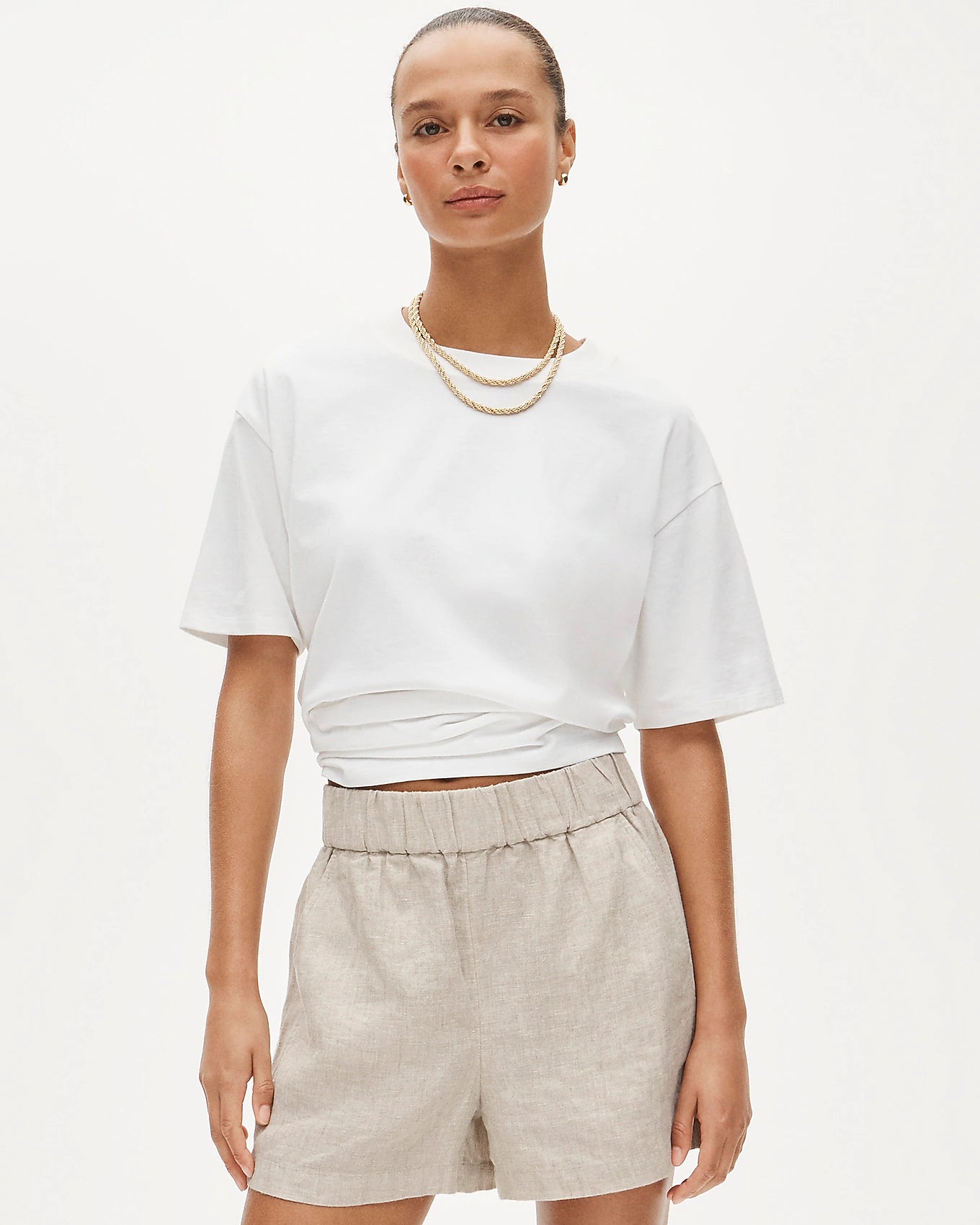 J.Crew Relaxed Linen Shorts (M)