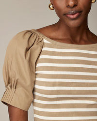 J.Crew Brown Striped Top (XL)