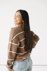 NEW Weekend LA Brown Striped Sweater (XL)