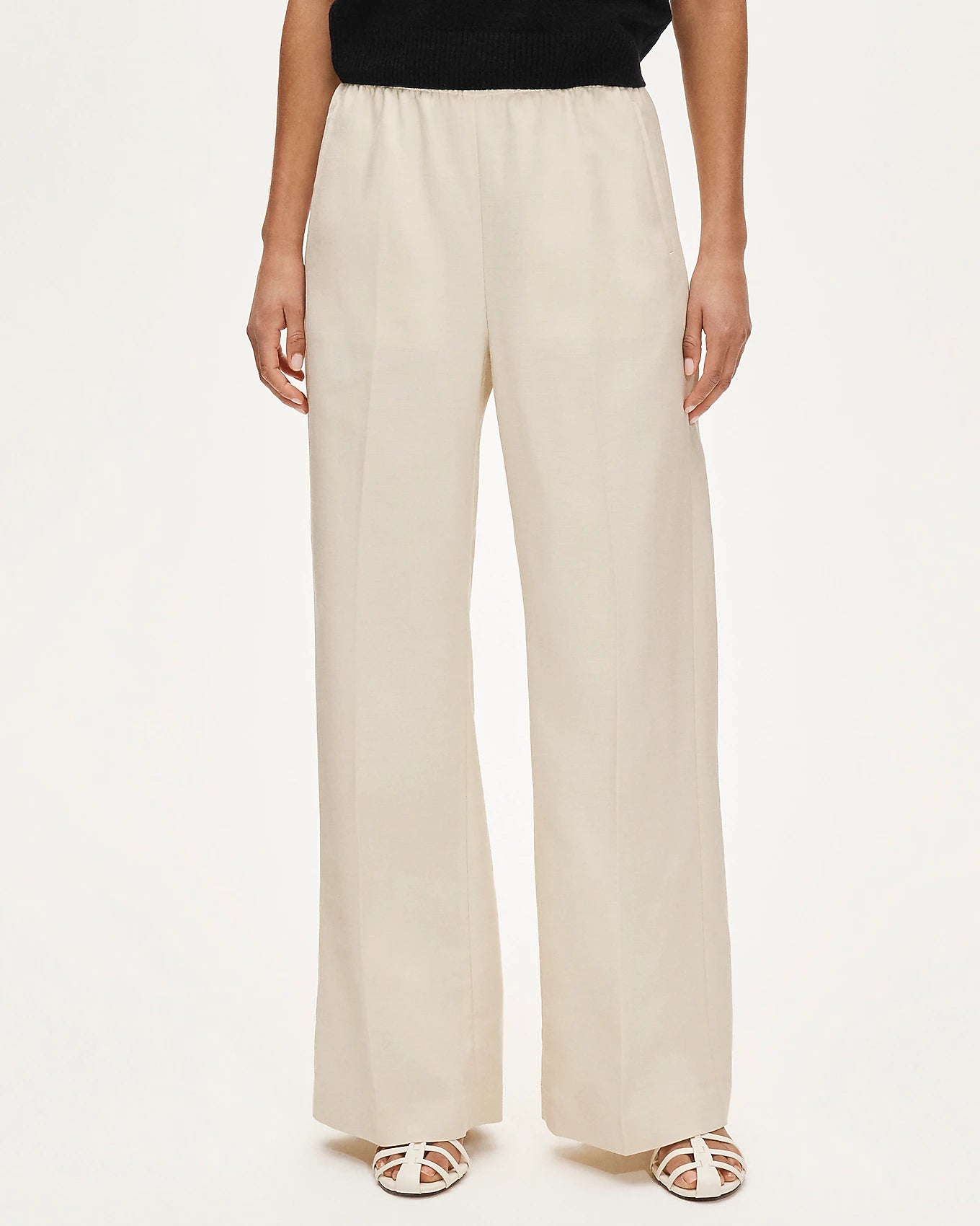 J.Crew Wide Leg Linen Blend Pants (L)