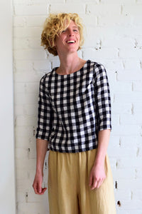 NPL Green Gingham Relaxed Top (S/M)