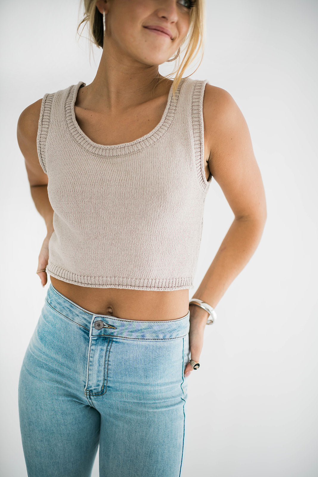 By Together Crop Knit Tank (M)