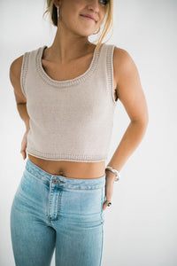 By Together Crop Knit Tank (M)