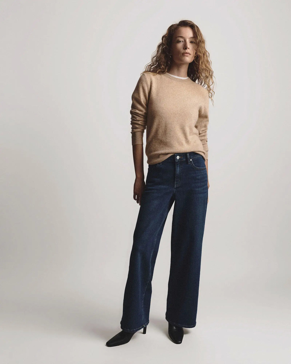 Quince Cashmere Crewneck Sweater (L)