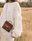 Cable Knit Fringe Sweater (XS)