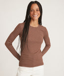 Marine Layer Brown Striped Tee (M)
