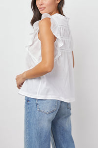Rails Smocked Ruffle Sleeve Top (S)