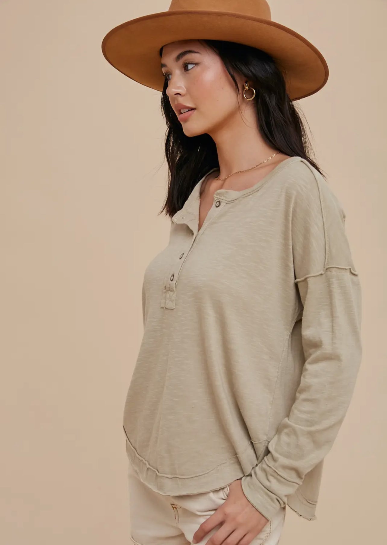 In Loom Beachy Henley Tee (L)