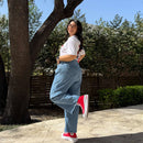 Shiny By Nature Wide Leg Jeans (3X)