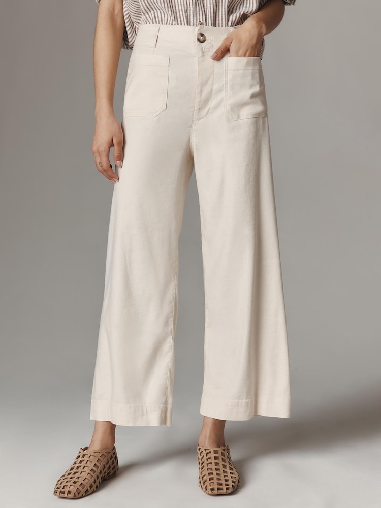 Anthropologie Linen Blend Wide Leg Pants (6)