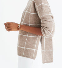 Madewell Checkered Turtleneck Sweater (L)