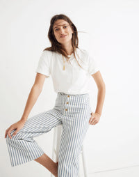 NEW Madewell Wide Leg Striped Jeans (26)