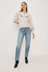 Rails Floral Puff Sleeve Sweatshirt (M)