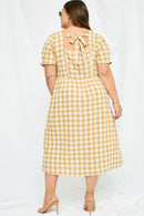 Hayden Mustard Cotton Midi Dress (2X)