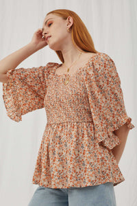 Hayden Floral Smocked Top (L)