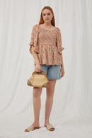 Hayden Floral Smocked Top (L)