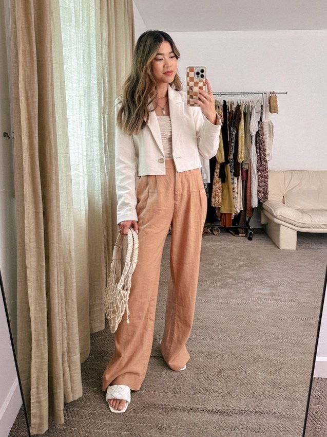 Abercrombie Wide Leg Linen Pants (ST)