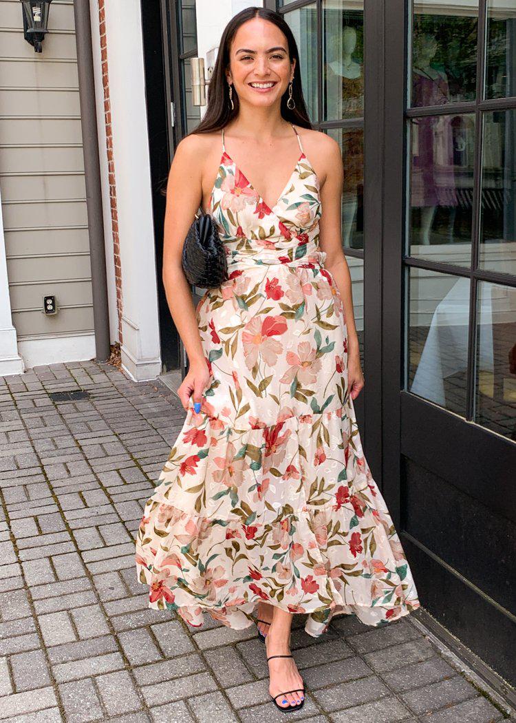 Astr Floral Maxi Dress (L)