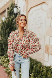 Free People Cotton Floral Blouse (S)