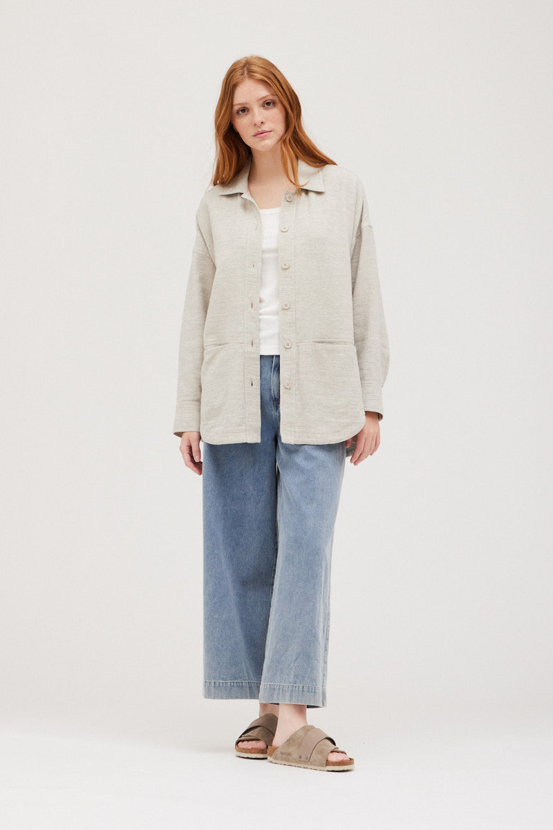 Grade & Gather Oversized Boxy Shirt Jacket (M/L)