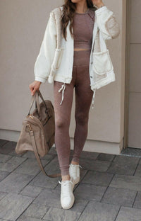 POL Neutral Quilted Jacket (M)