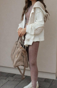 POL Neutral Quilted Jacket (M)