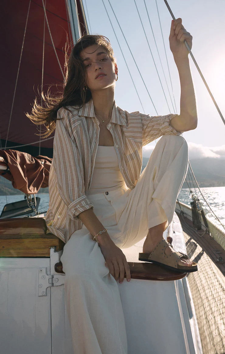 Z Supply Linen Blend Button Up (S)