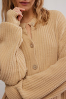 Free People Cozy Henley Sweater (L)