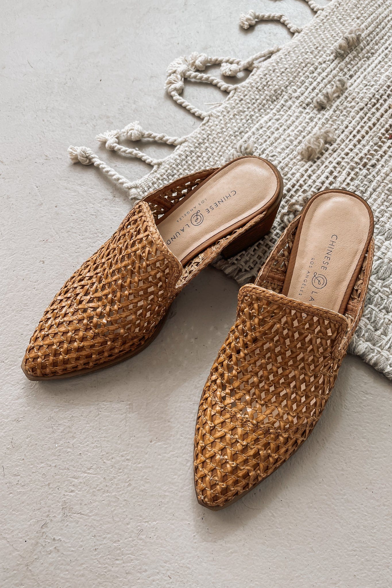 Brown Woven Mules (8)