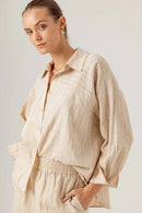 Sundays Oversized Cotton Linen Button Up (XS)